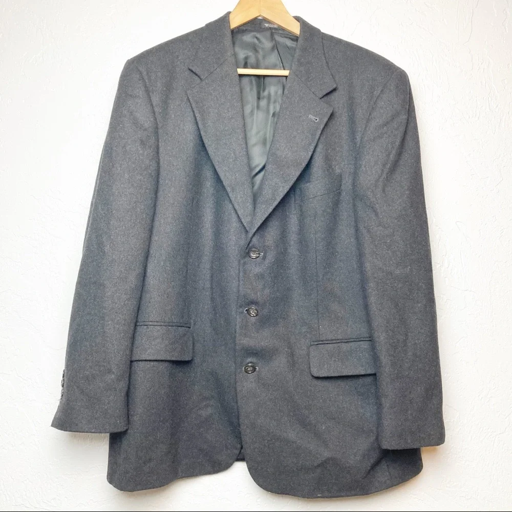 Oscar De La Renta Menswear Cashmere Black Blazer
